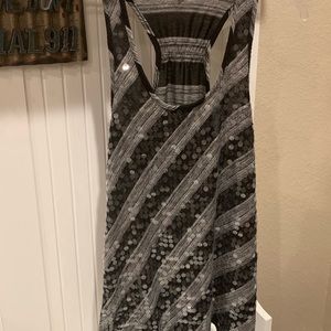 Sequined razor back tank